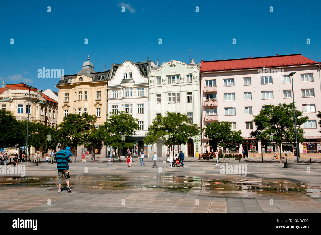 Piazza Masaryk - Ostrava - Repubblica Ceca Foto Stock