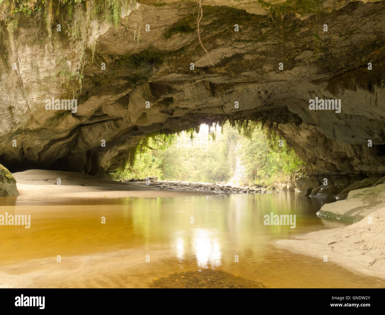 Cancello di Moria Arch in Opara bacino, Isola del Sud, NZ Foto Stock