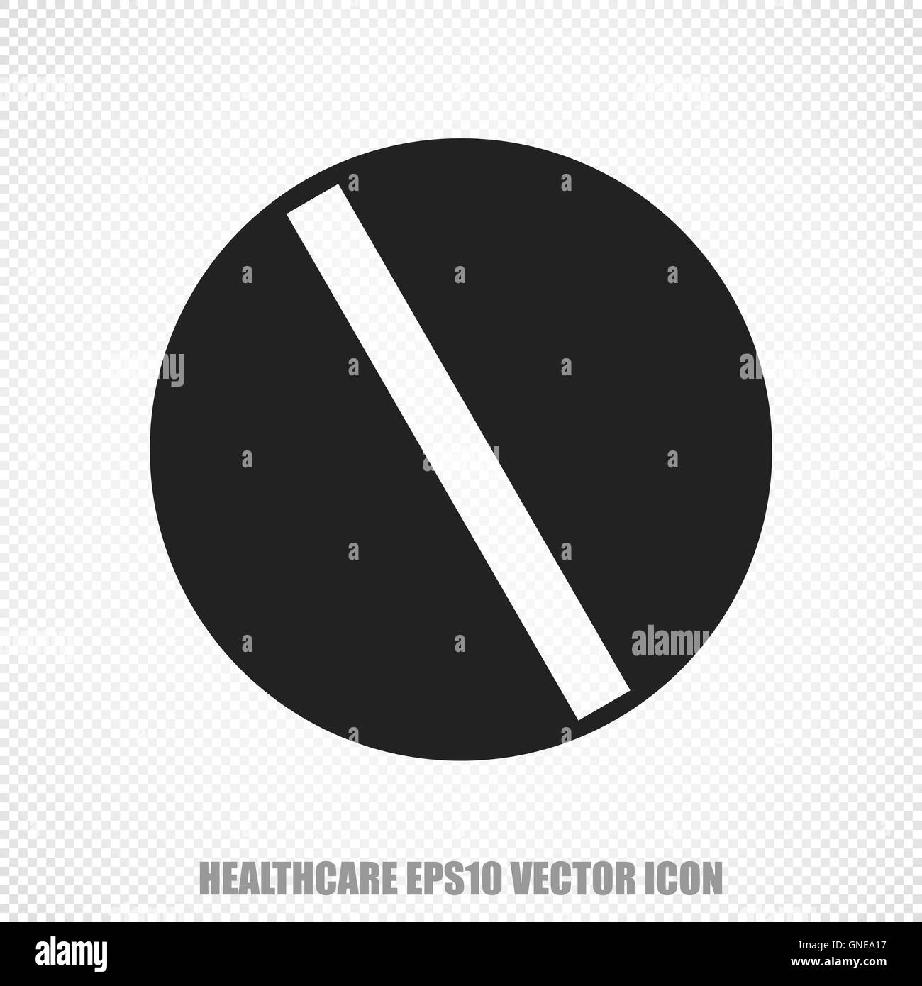 Vettore di salute pillola icona. Moderno design piatto. Illustrazione Vettoriale