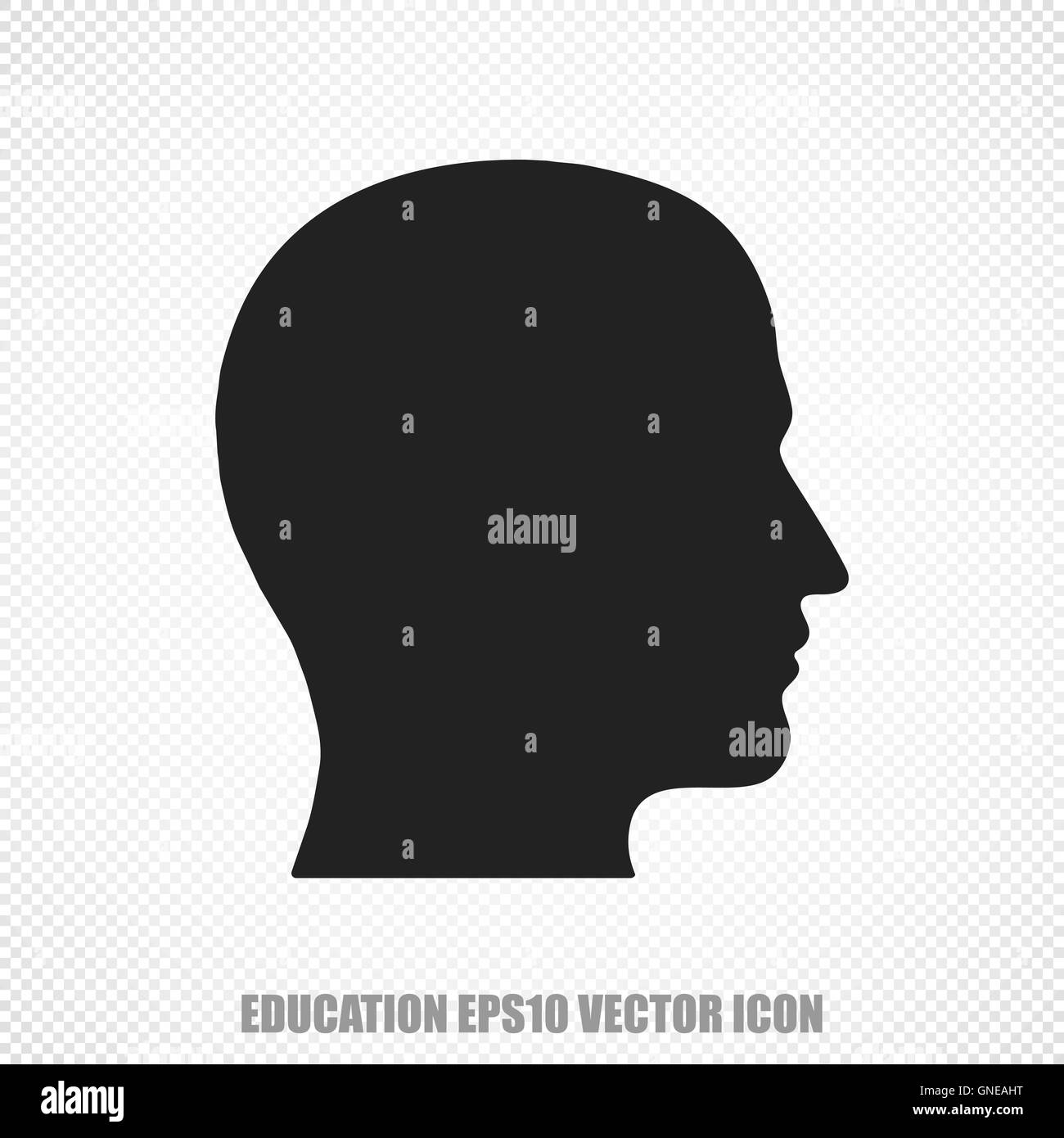 Vettore di apprendimento icona di testa. Moderno design piatto. Illustrazione Vettoriale