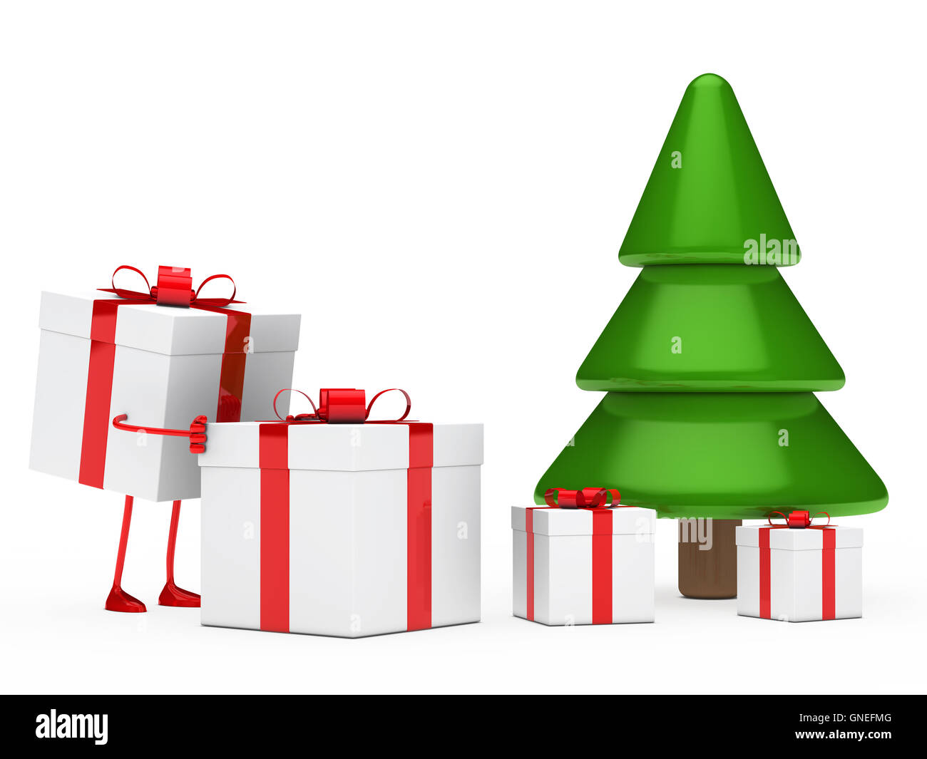 La figura spingere confezione regalo Foto Stock