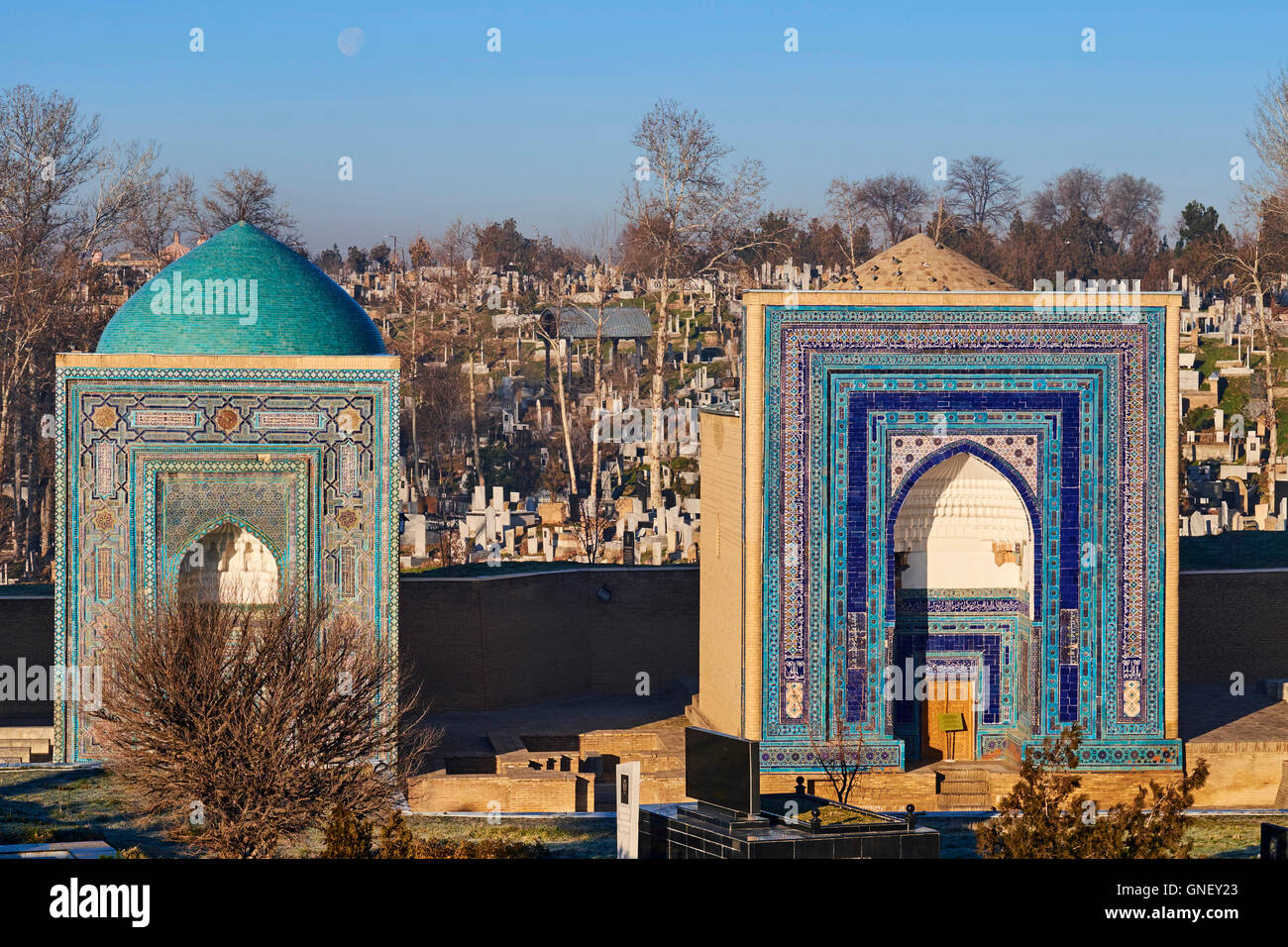 Uzbekistan, Samarcanda, Patrimonio Mondiale dell Unesco, Shah i Zinda mausoleo Foto Stock