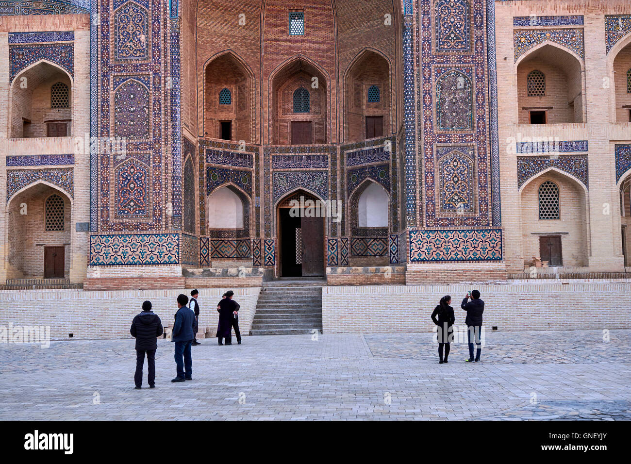 Uzbekistan Bukhara, Patrimonio Mondiale dell Unesco, Madrasah Mir I Paesi arabi Foto Stock