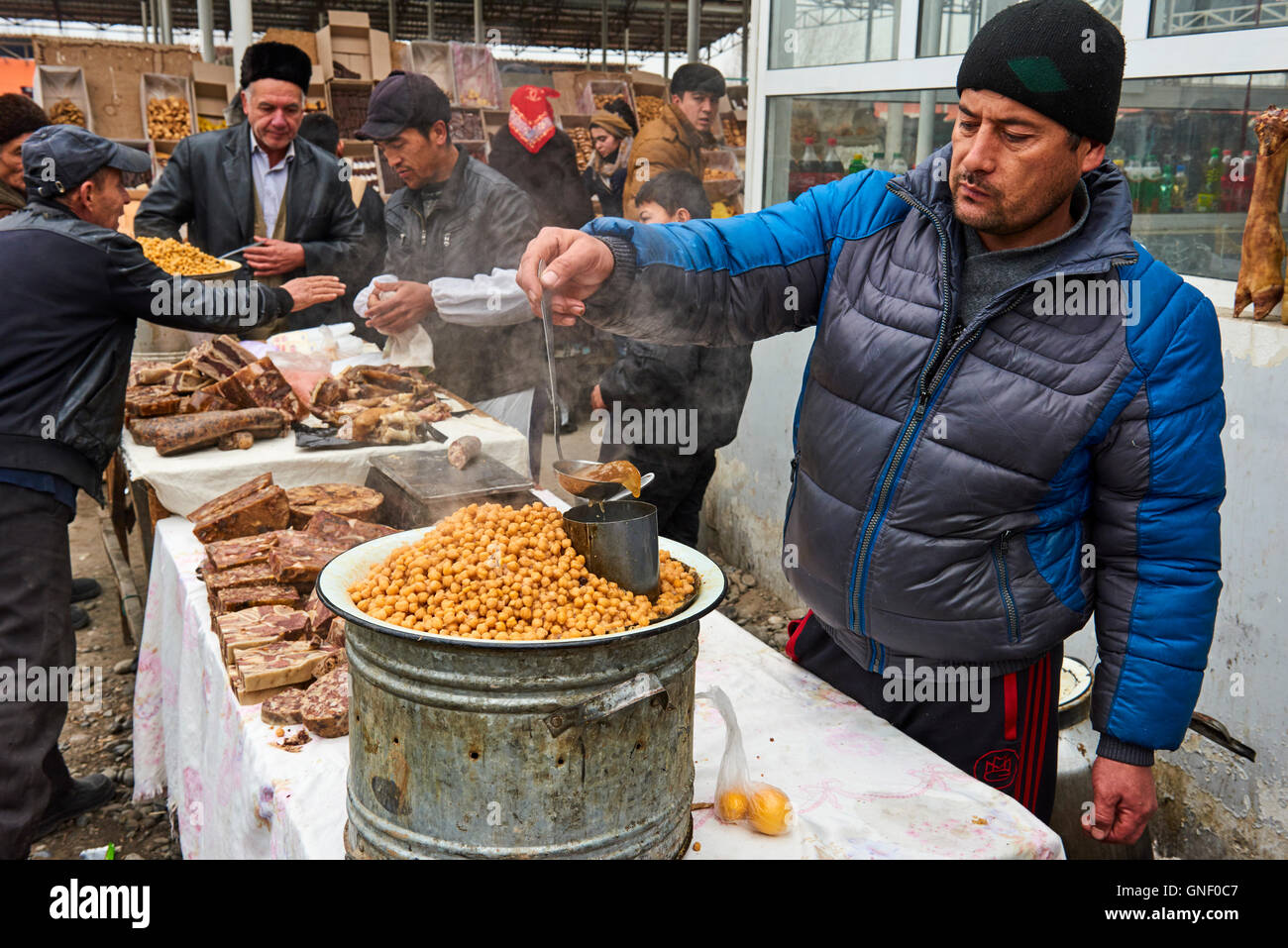 Uzbekistan, regione di Fergana, Marguilan, Bazaar, Mercato alimentare Foto Stock