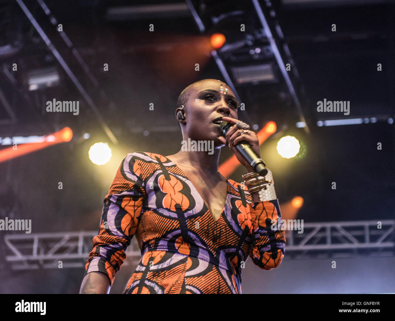 Prestazioni e ventole a AfroPUnk 2016 musica e festival culturale Foto Stock