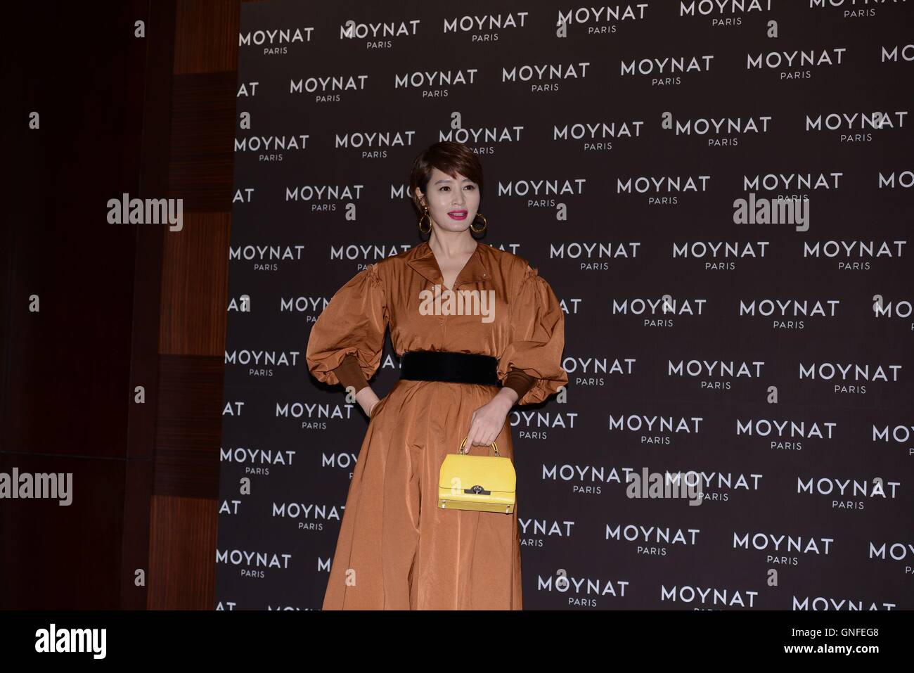 Seul in Corea. Il 30 agosto, 2016. Hye su Kim assiste MOYNAT PARIS promozione conferenza a Seul in Corea il 30 agosto, 2016.(Cina e Corea diritti) © TopPhoto/Alamy Live News Foto Stock