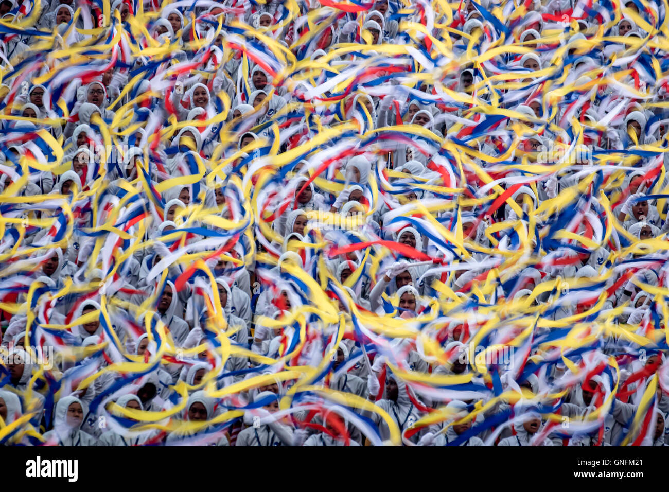 Kuala Lumpur, Malesia. Il 31 agosto, 2016. Malaysia celebra il suo 59a Giornata Nazionale. Credito: Danny Chan/Alamy Live News. Foto Stock