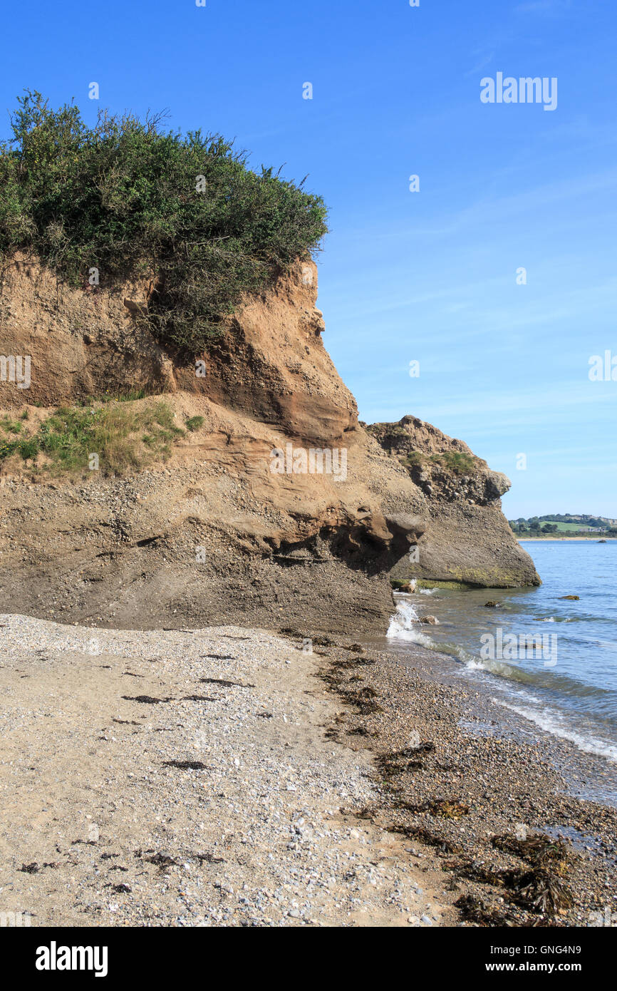 Lion Rock, Aberlleiniog, vicino a Beaumaris, Anglesey Foto Stock