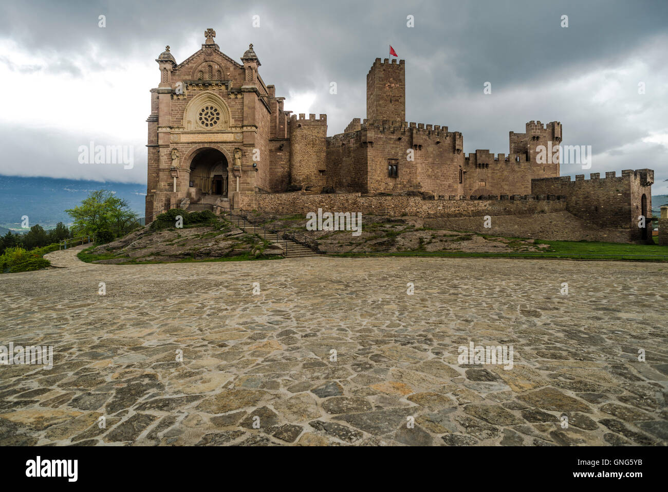 Castello di Xavier edificio, in Navarra, Spagna Foto Stock
