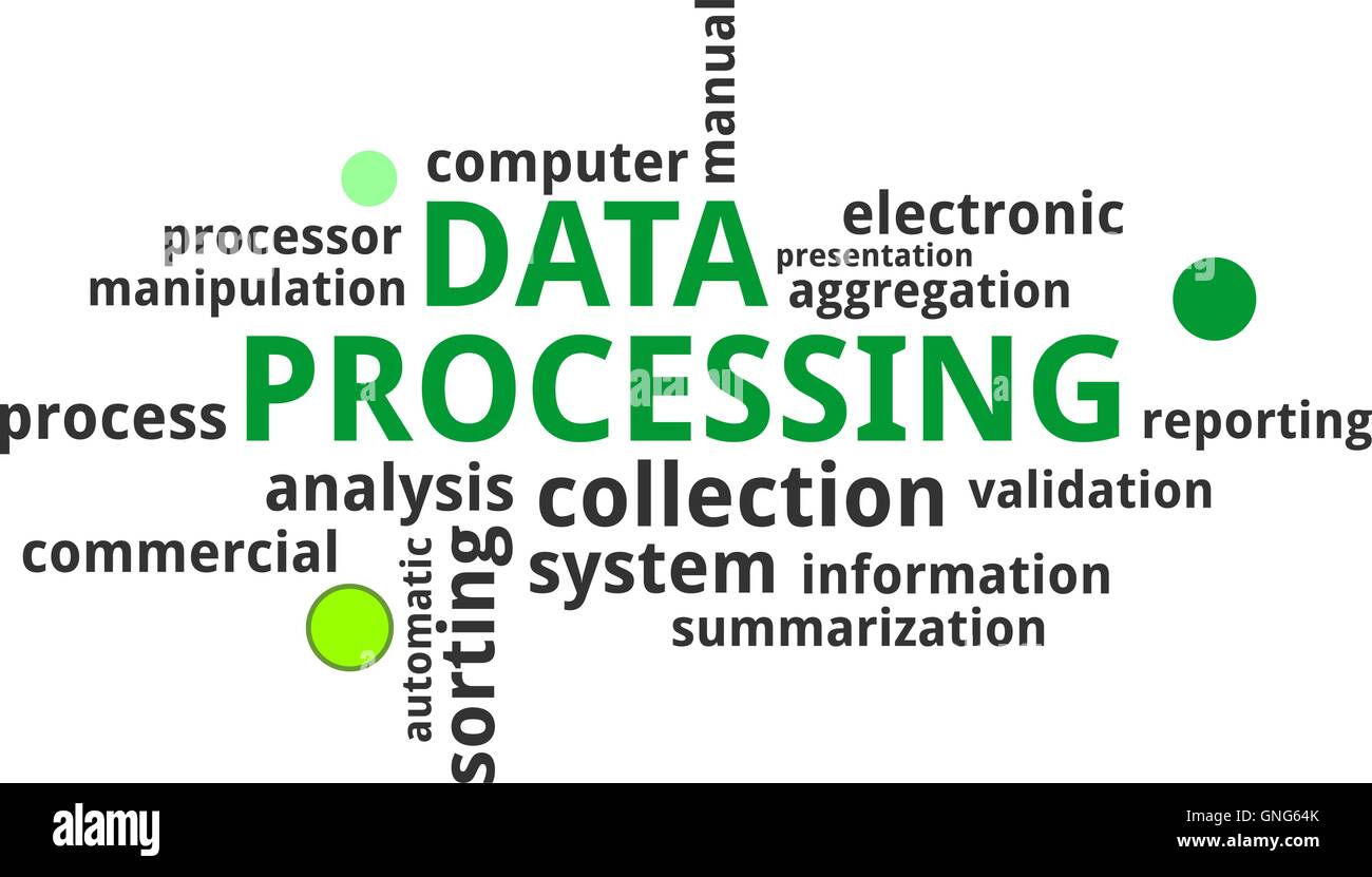 Word cloud - ELABORAZIONE DATI Illustrazione Vettoriale