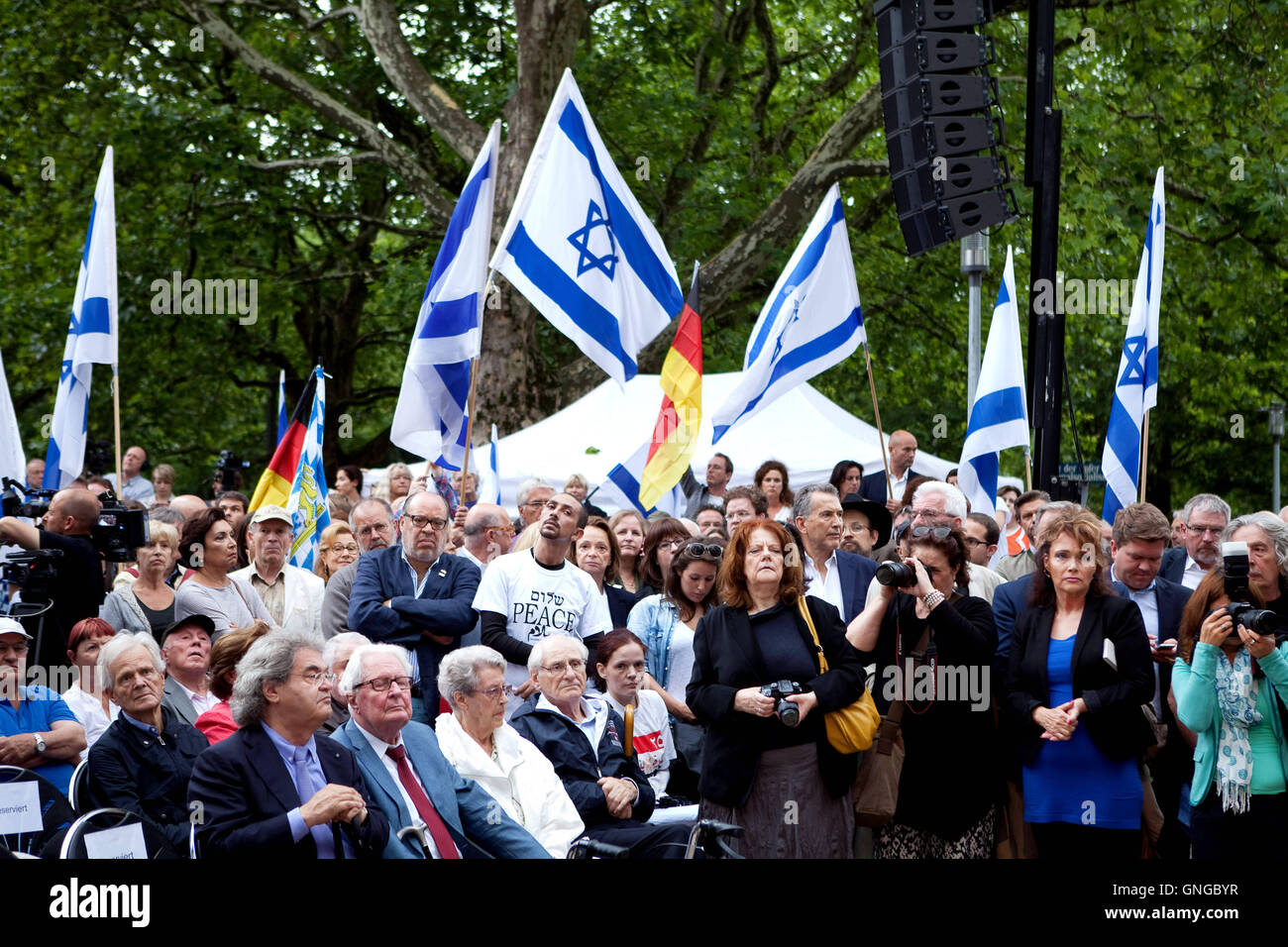 Rally contro l'antisemitismo a Monaco di Baviera, 2014 Foto Stock