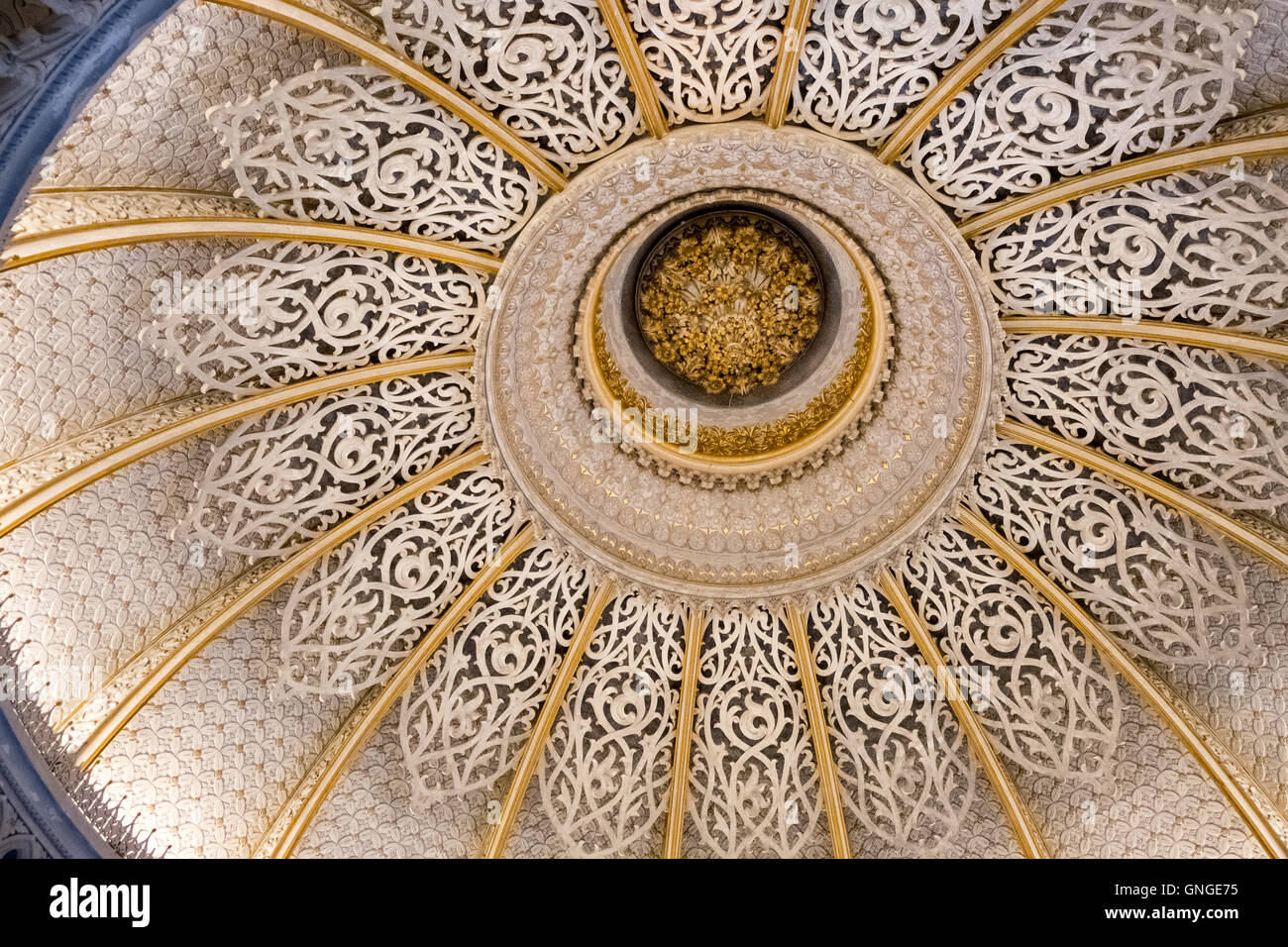 Gli interni del palazzo Monserrate vicino a Sintra, Portogallo Foto Stock