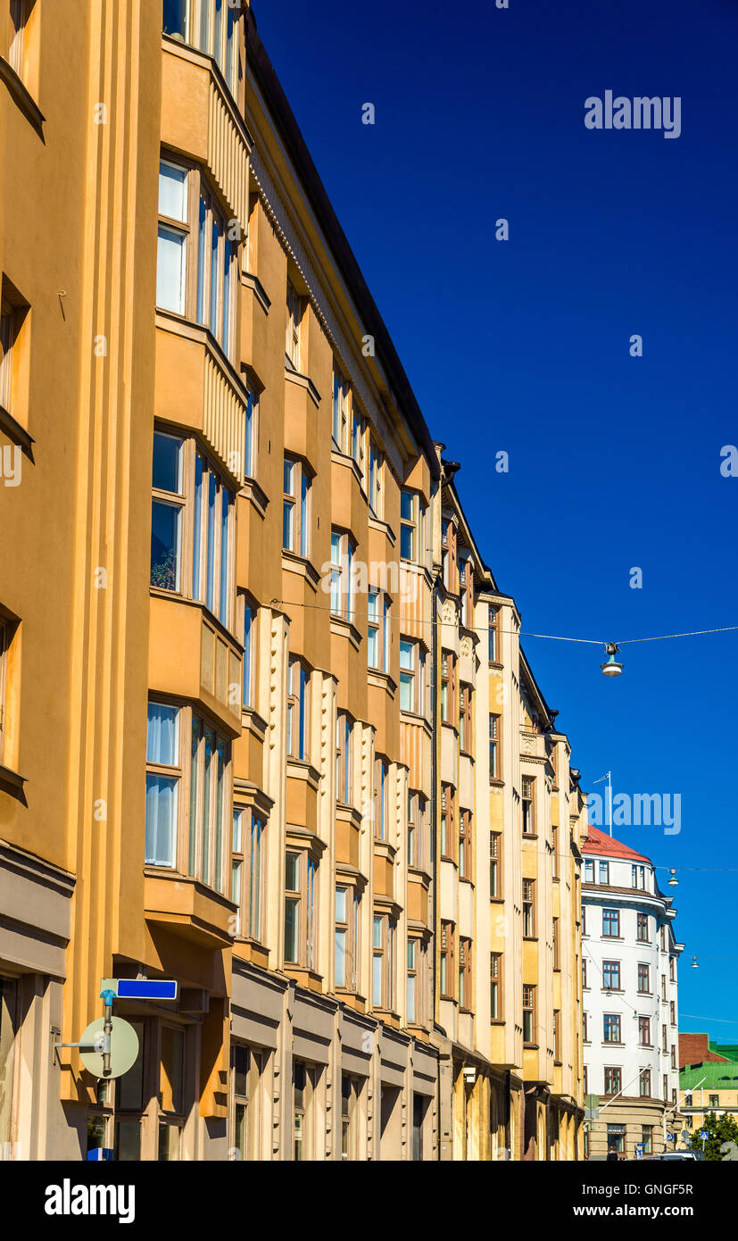 Edifici nel centro della città di Helsinki - Finlandia Foto Stock