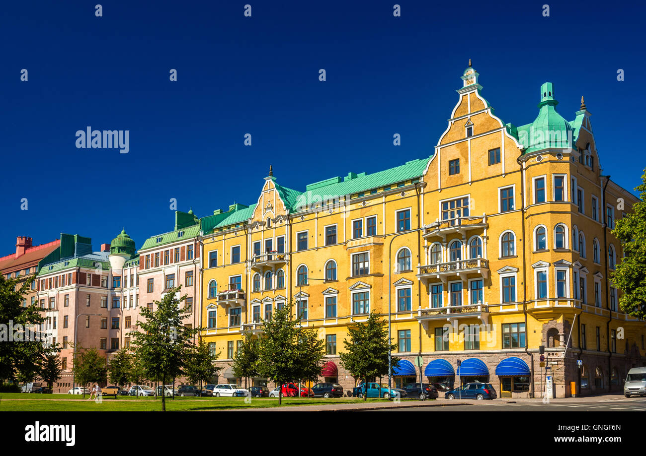 Edifici nel centro della città di Helsinki - Finlandia Foto Stock