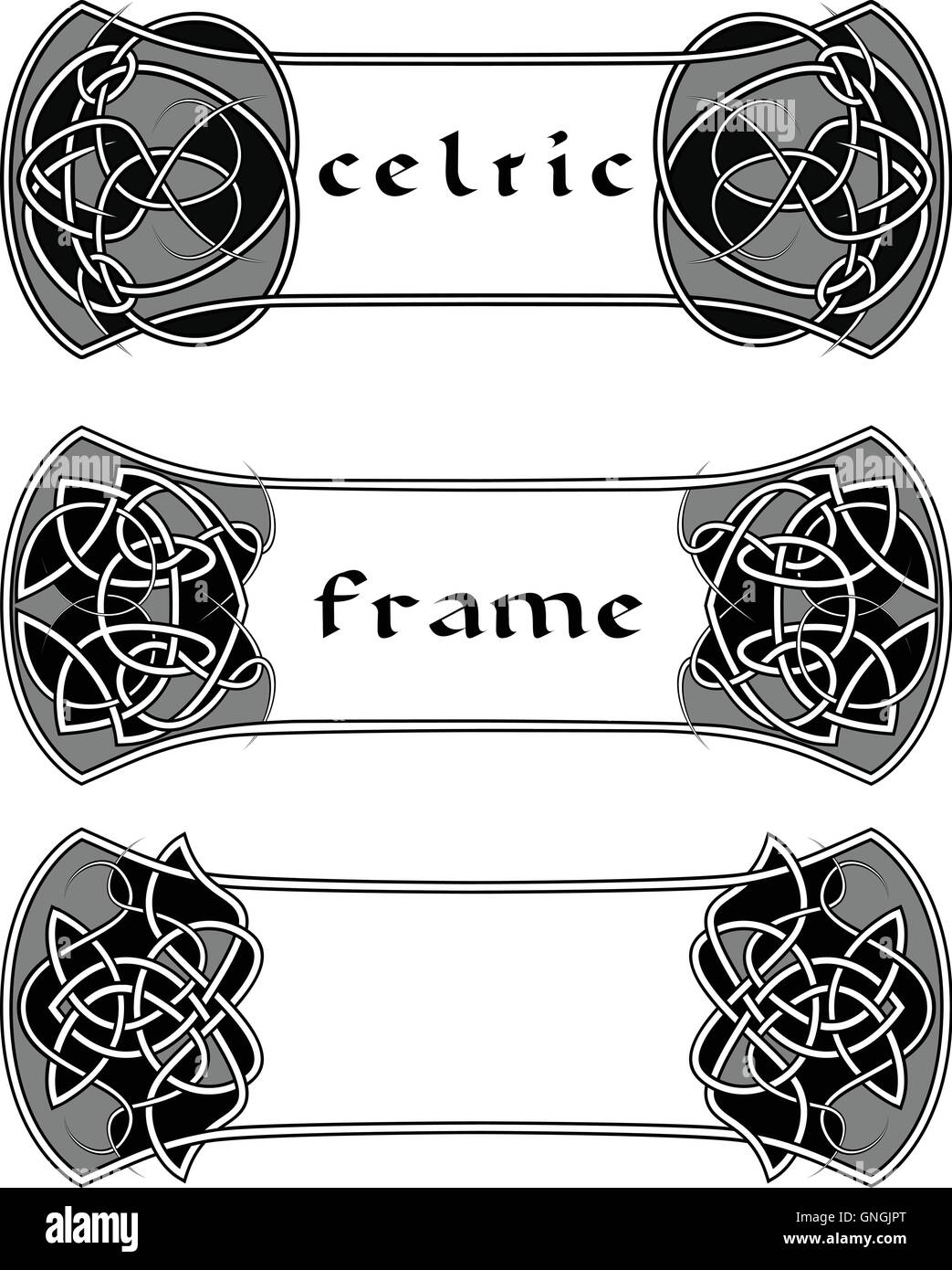 Cornice in stile celtico Illustrazione Vettoriale