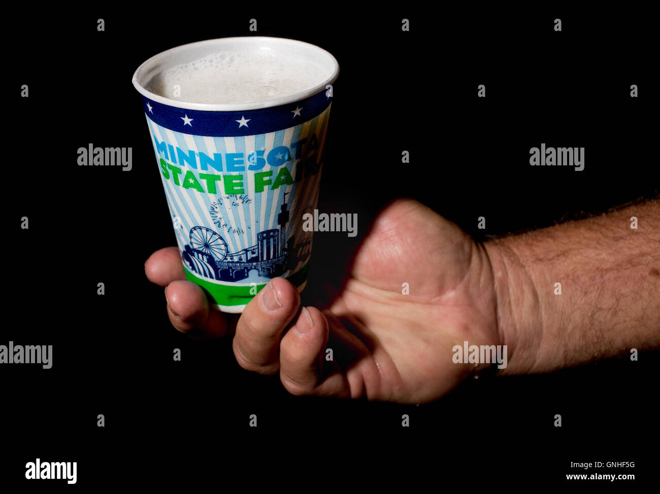 Il latte di tutti è possibile bere latte stand è visto presso la Minnesota State Fair di San Paolo, MN, 27 agosto 2016 Foto Stock