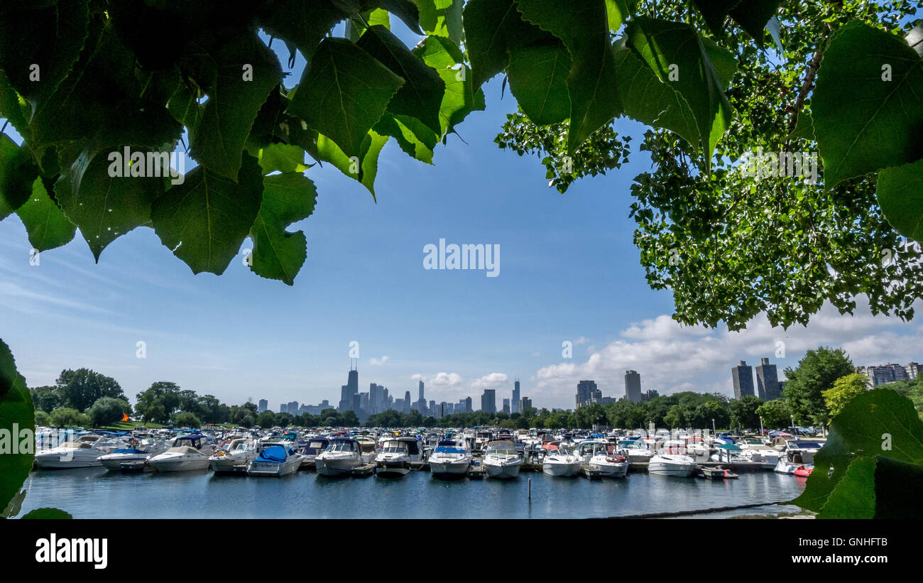 La Diversey Yacht Club in Chicago Illinois Foto Stock