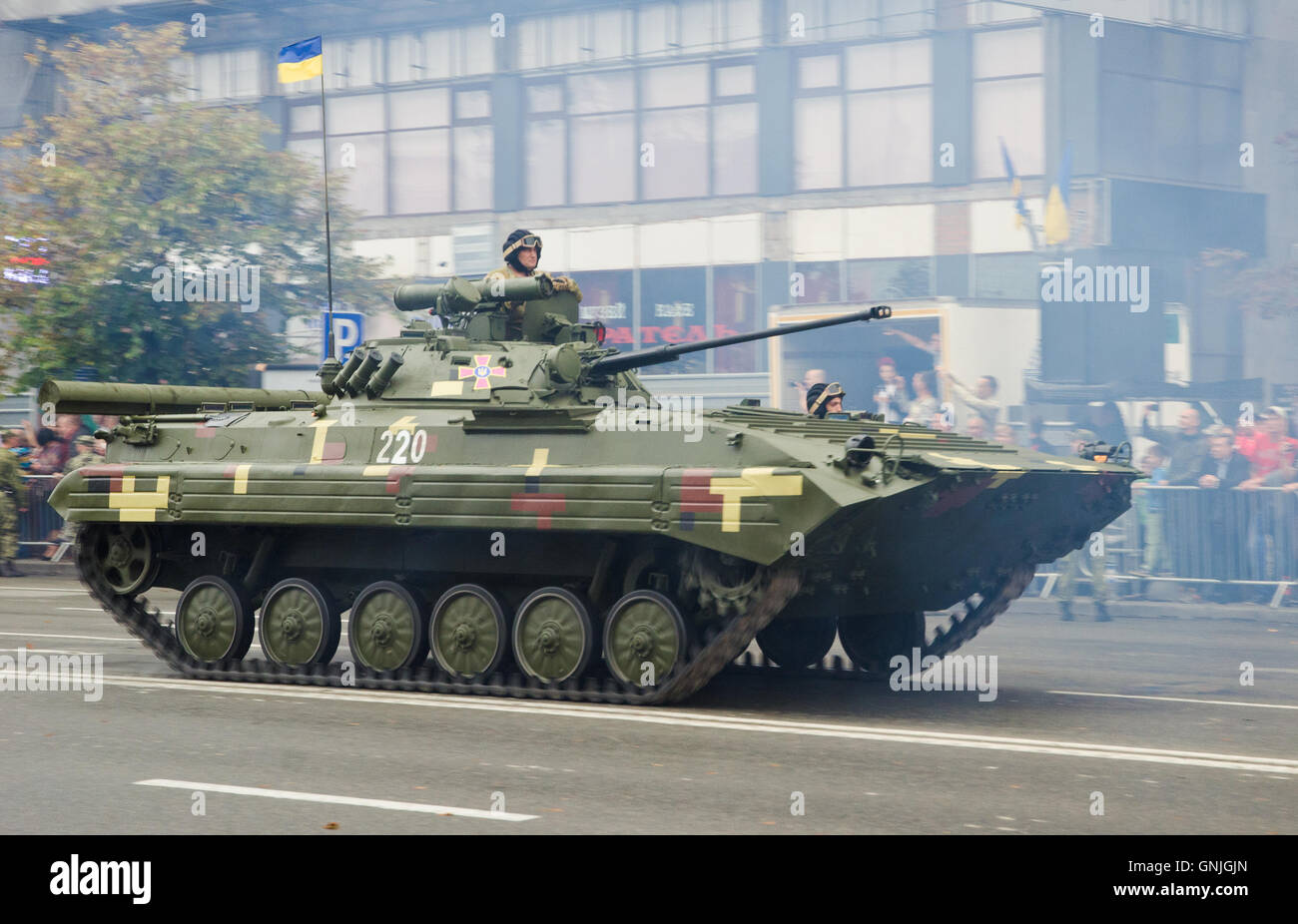 Parata militare nella capitale ucraina Foto Stock