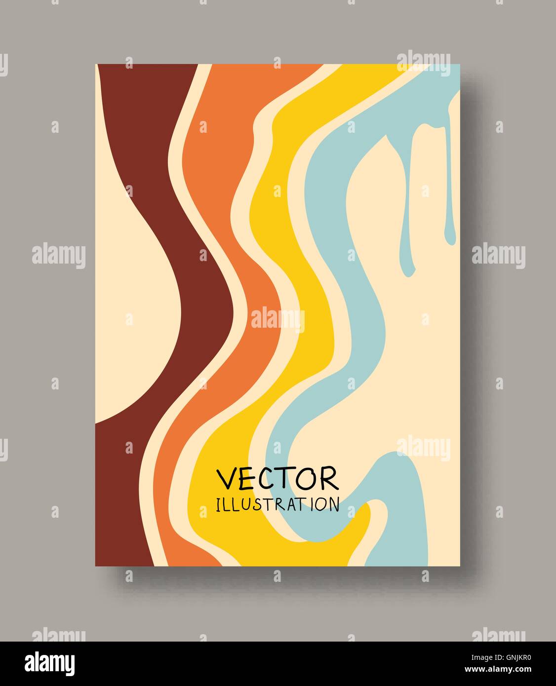 Brochure con le linee di colore Illustrazione Vettoriale