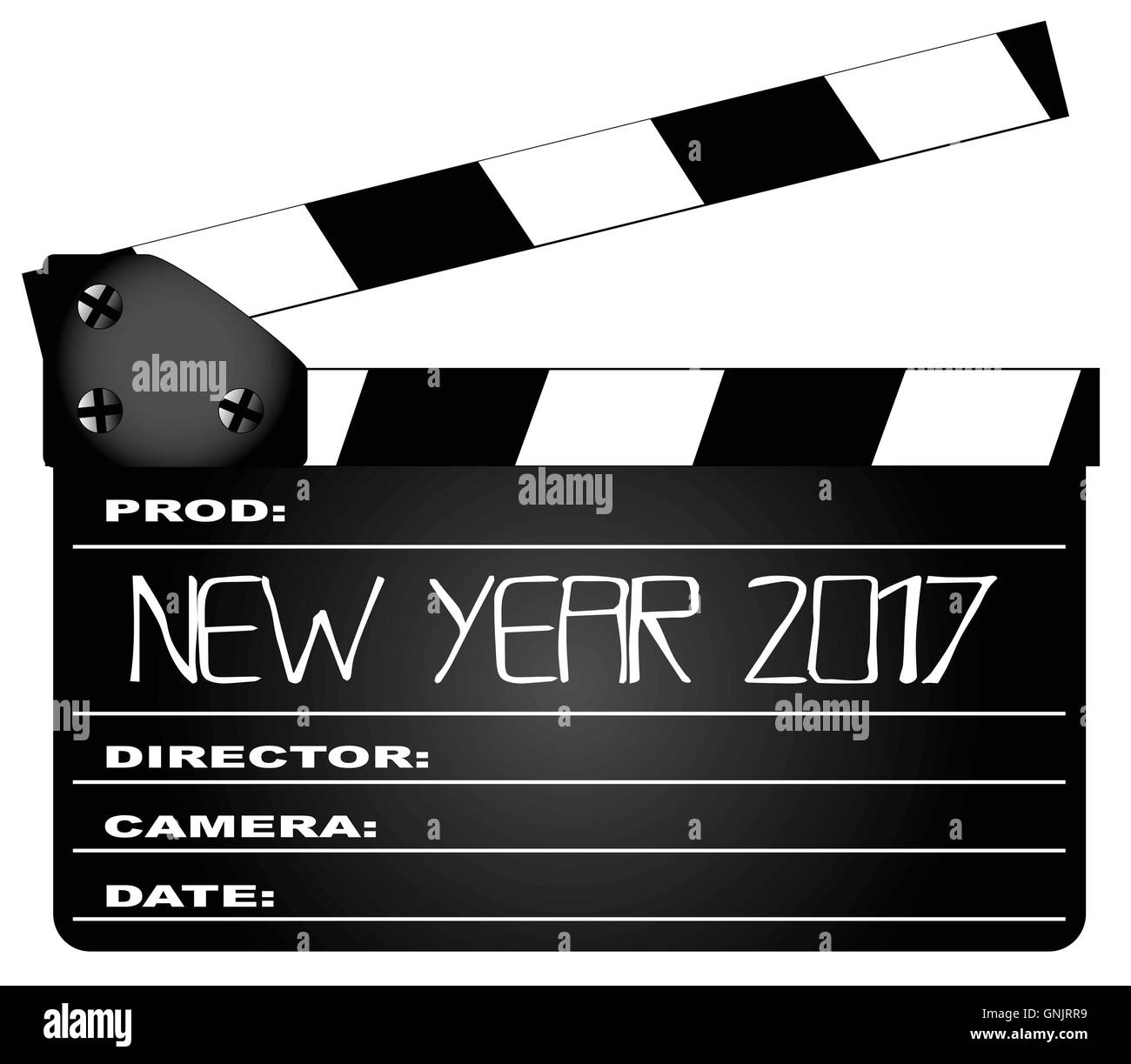 Anno Nuovo 2017 Clapperboard Illustrazione Vettoriale