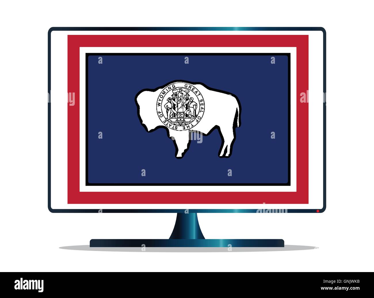 TV di bandiera del Wyoming Illustrazione Vettoriale