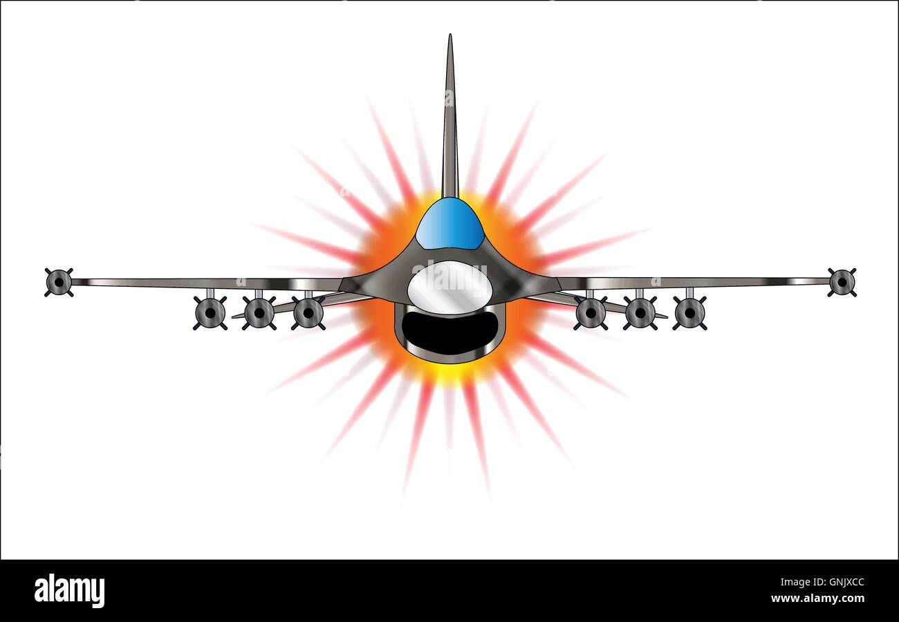 Moderni jet da combattimento Illustrazione Vettoriale