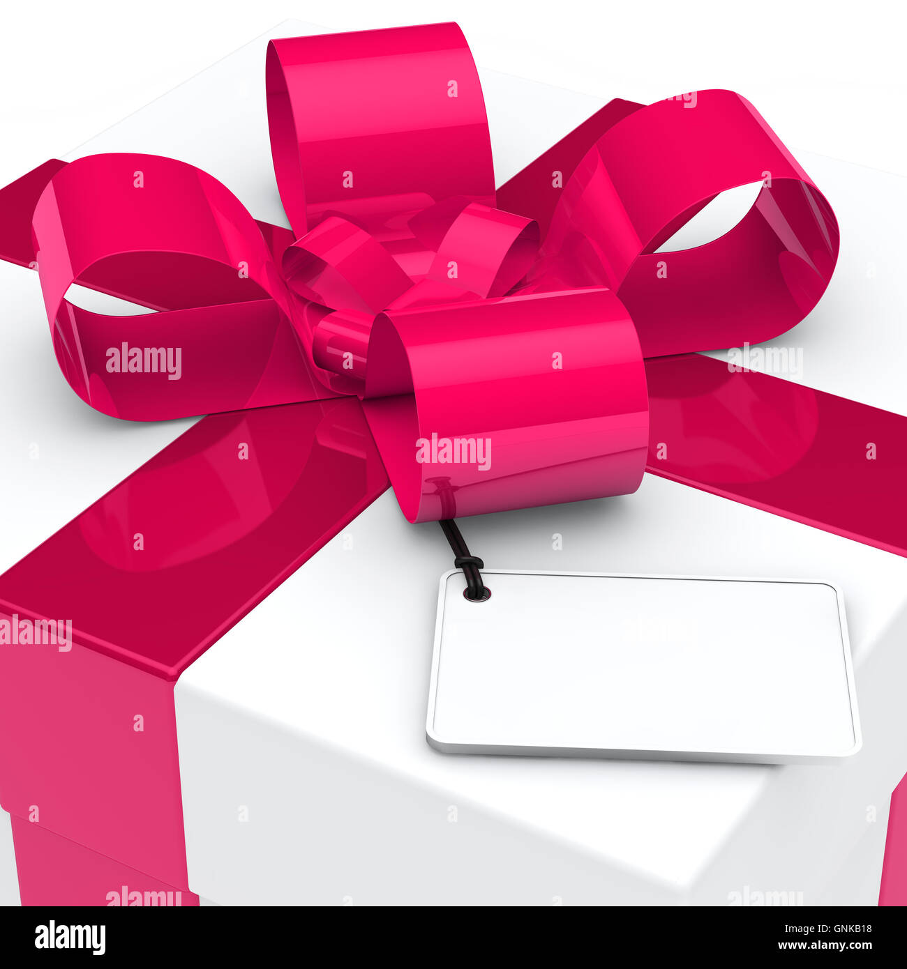 Confezione regalo nastro rosa Foto Stock