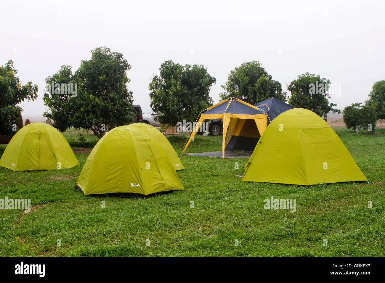 Camping, cubal, angola Foto Stock