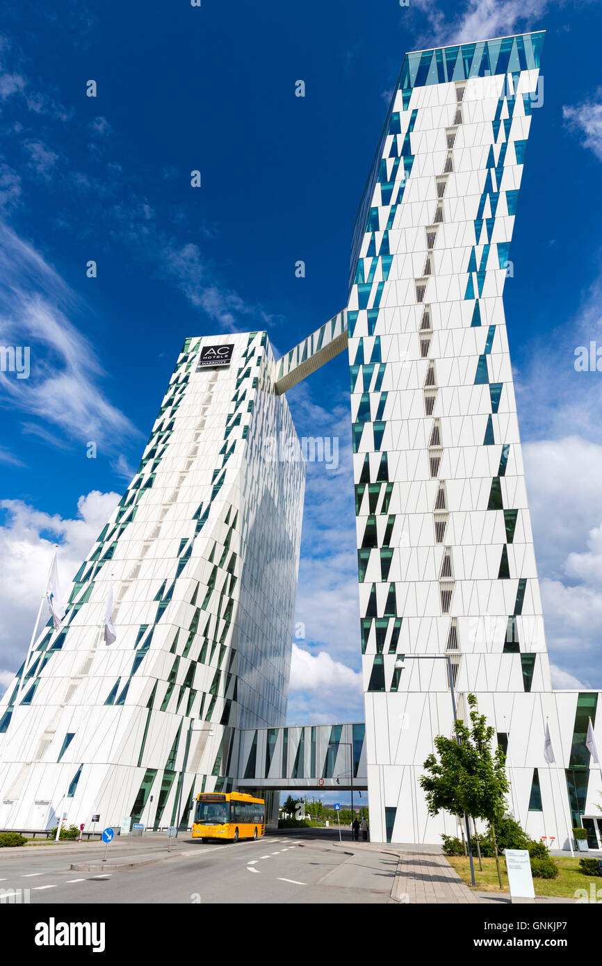 Danish Twin Towers di AC Hotel Bella Sky Hotel - Marriott - e Comwell Conference Center, Copenhagen, Danimarca Foto Stock