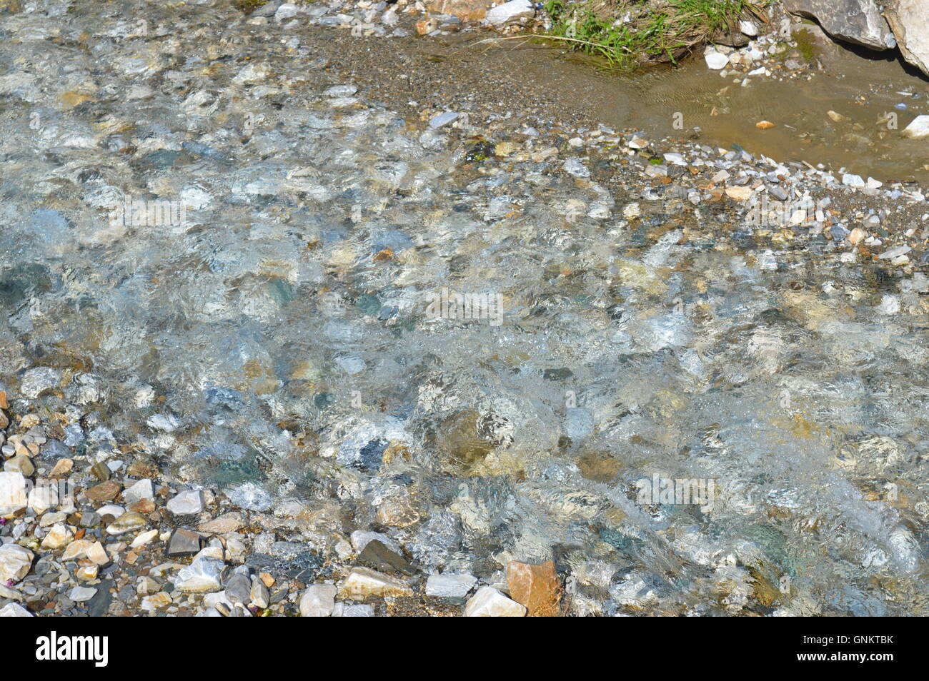 Un fiume di acqua molto limpida Foto Stock