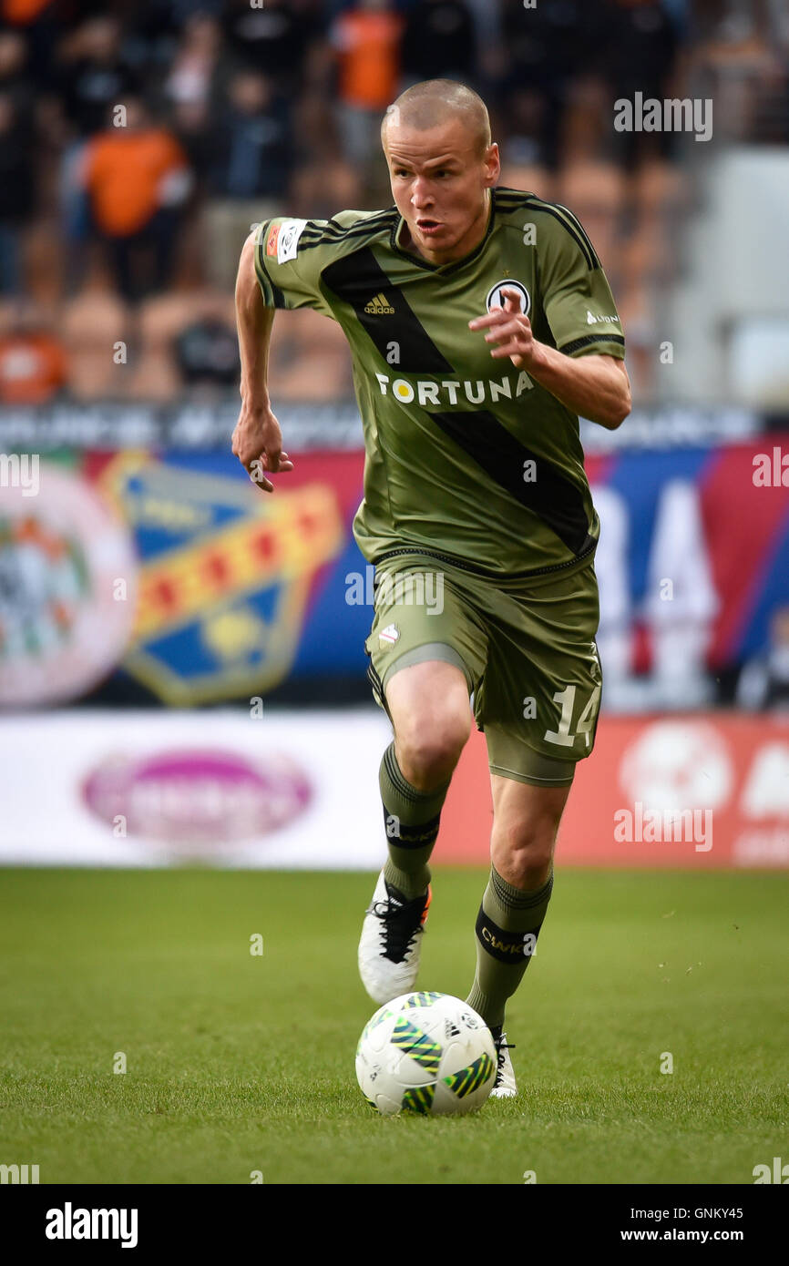 LUBIN, Polonia - 28 Aprile 2016: corrispondenza polacco Premer League tra KGHM Zaglebie Lubin - Legia Warszawa 2:0. Foto Stock