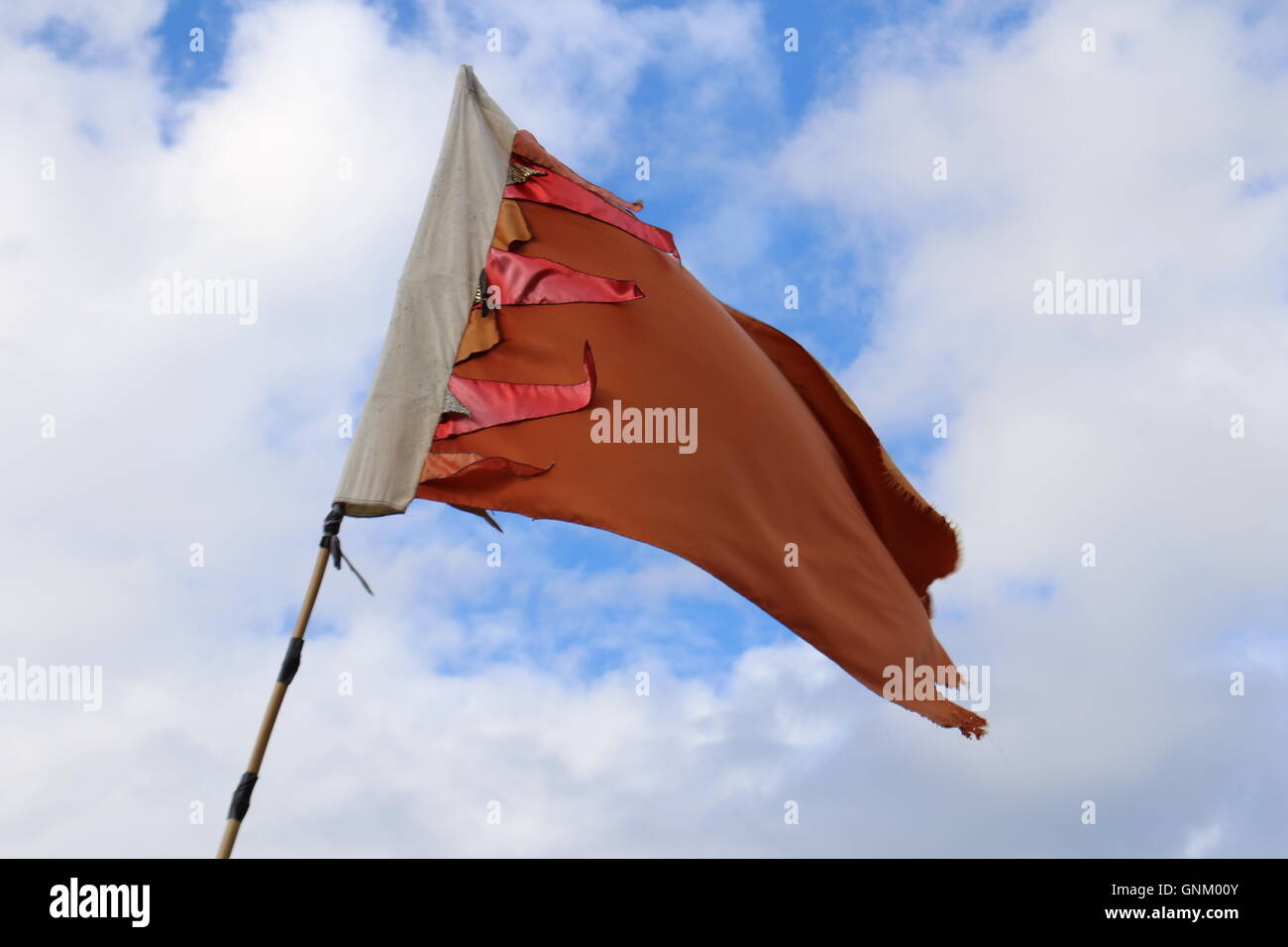 Bandiera tibetana Millton Vigneti & cantina, Gisborne, Nuova Zelanda Foto Stock