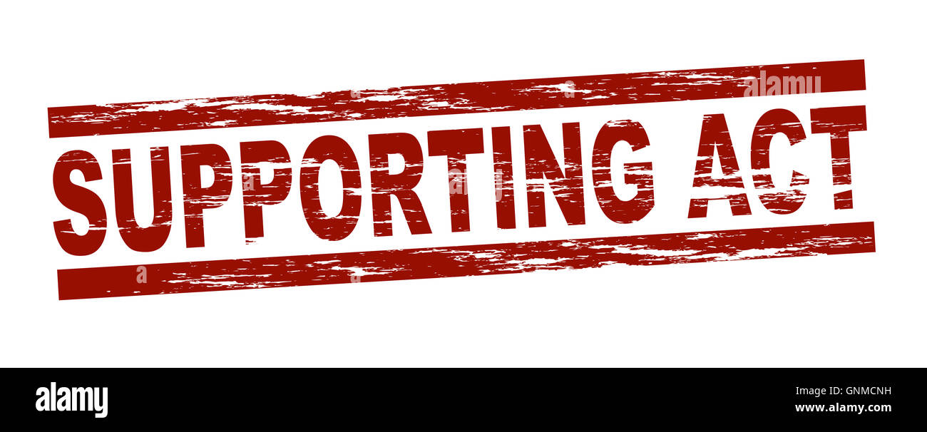 Timbro - atto di supporto Foto Stock