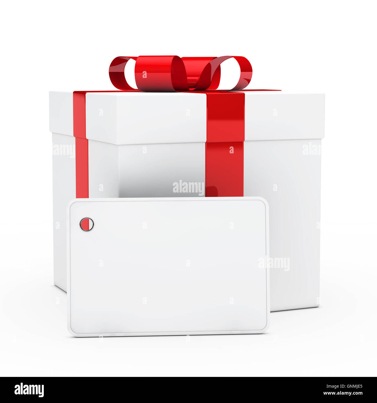 Confezione regalo nastro rosso Foto Stock