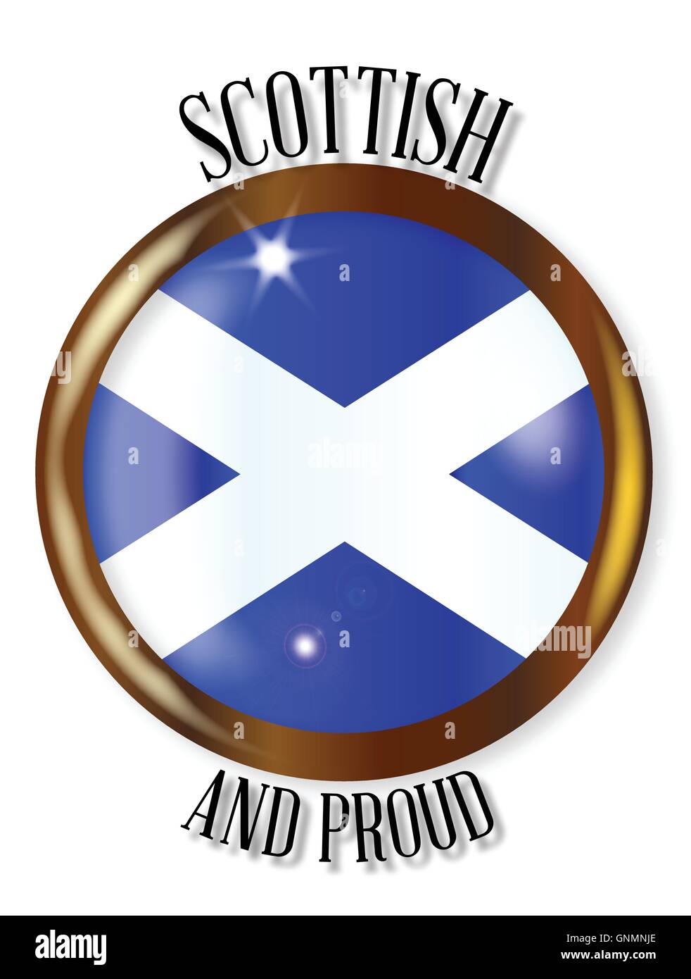 Scottish orgoglioso pulsante bandiera Illustrazione Vettoriale