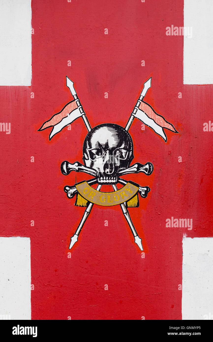 Il Royal Lancieri, Morte o Gloria badge Foto Stock