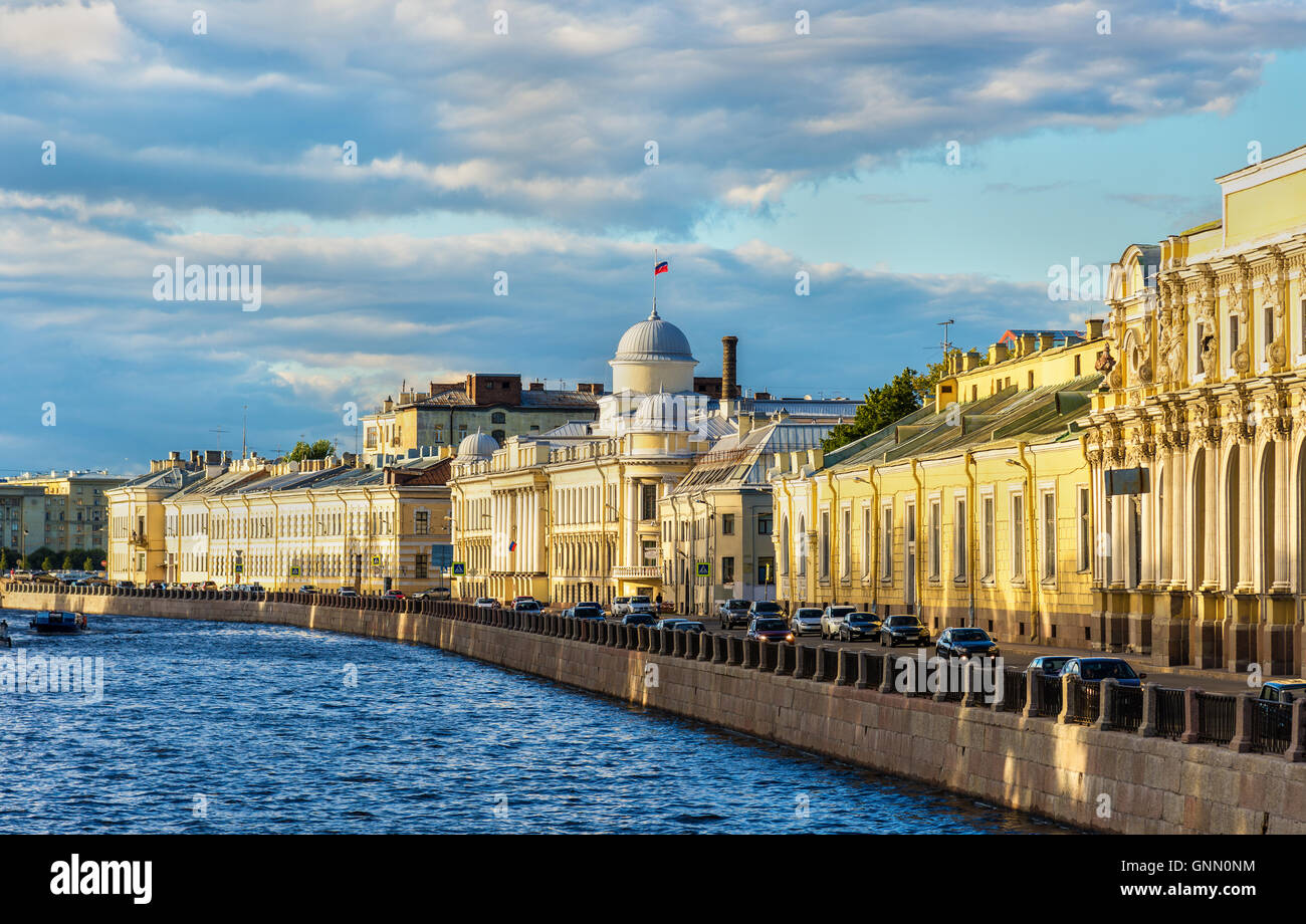 Voskresenskaya terrapieno a San Pietroburgo - Russia Foto Stock