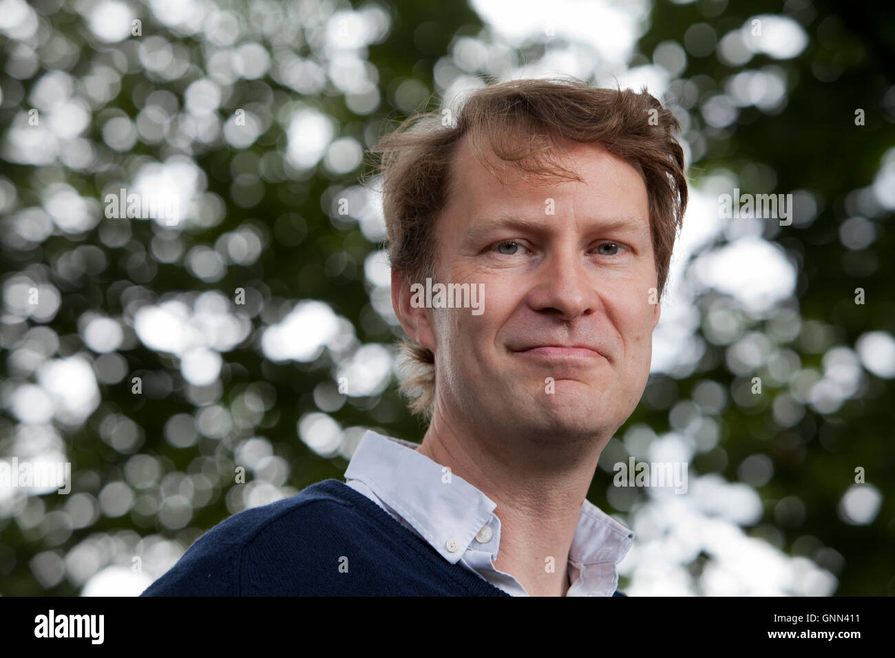 Luke Harding, giornalista britannico e autore, a Edinburgh International Book Festival. Edimburgo, Scozia. 13 Agosto 2016 Foto Stock