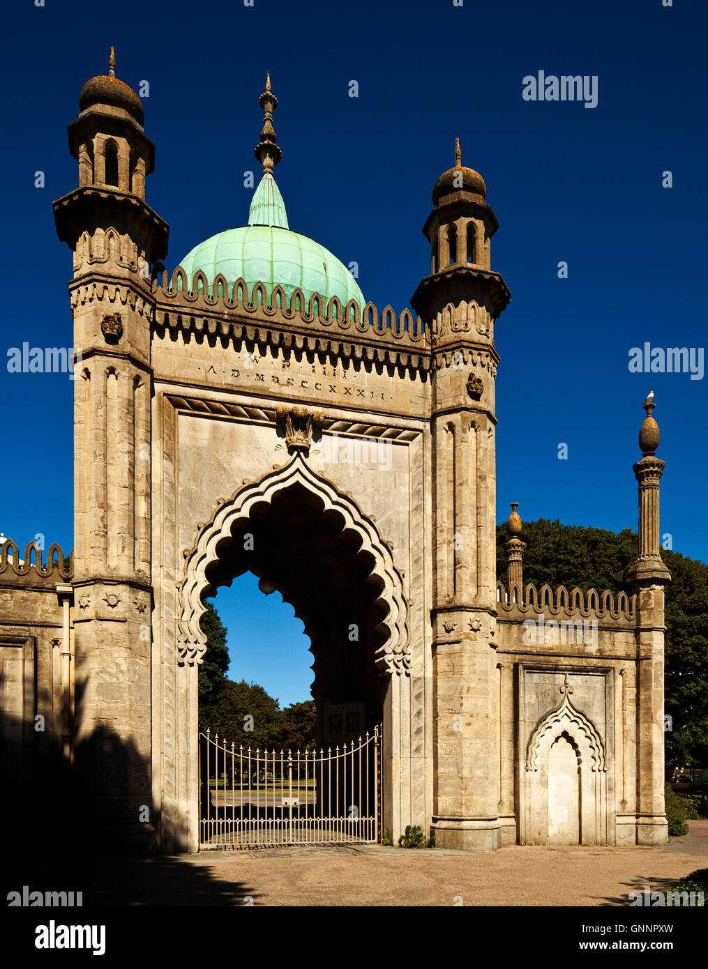 La porta nord House, Royal Pavilion di Brighton. Foto Stock