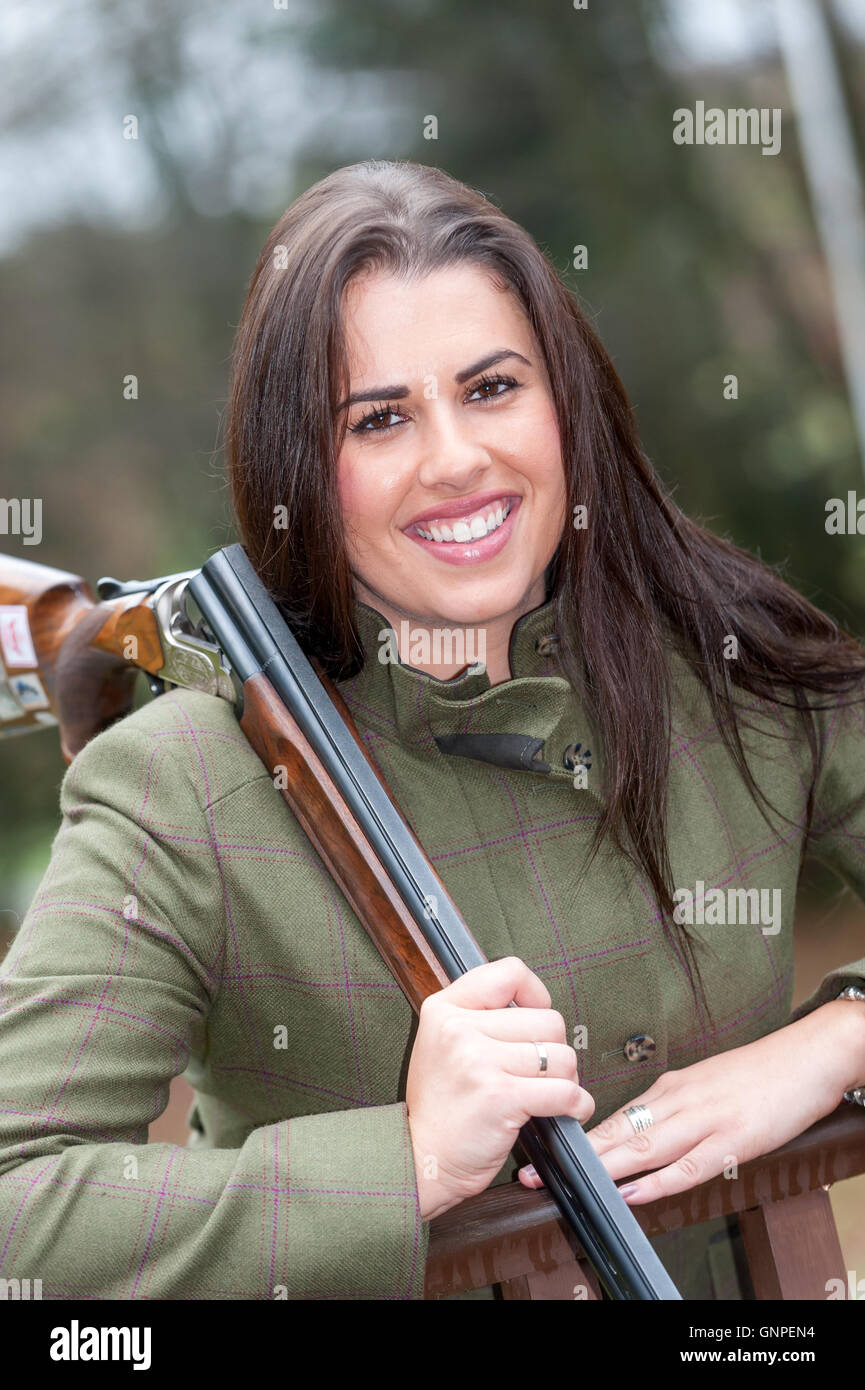 Sport shooter Charlotte Kerwood Foto Stock