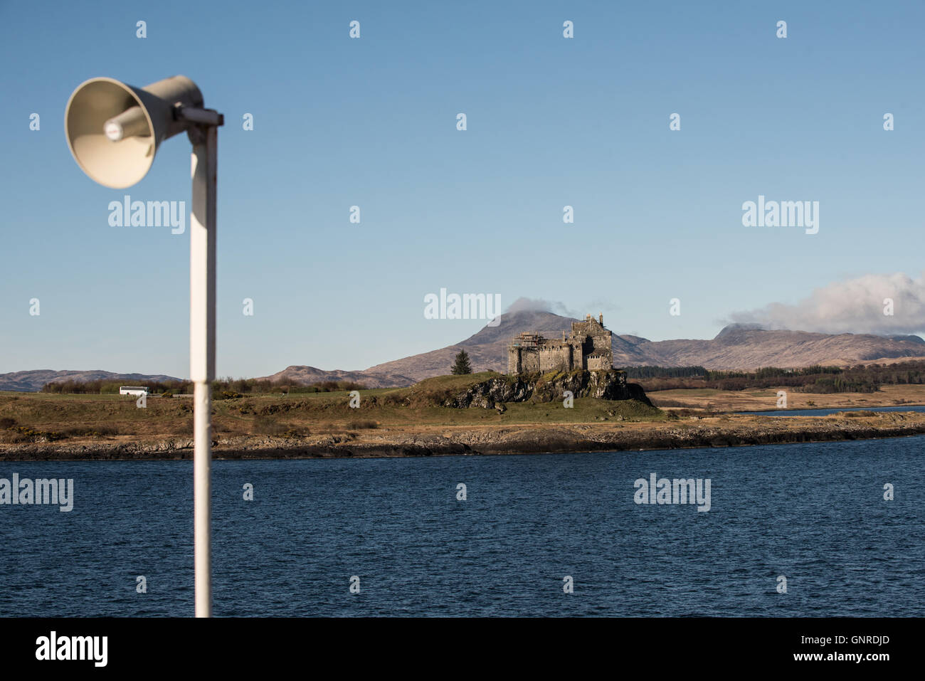 Gorten, Gran Bretagna, cercare di Duart castle on the Isle of Mull in Scozia Foto Stock