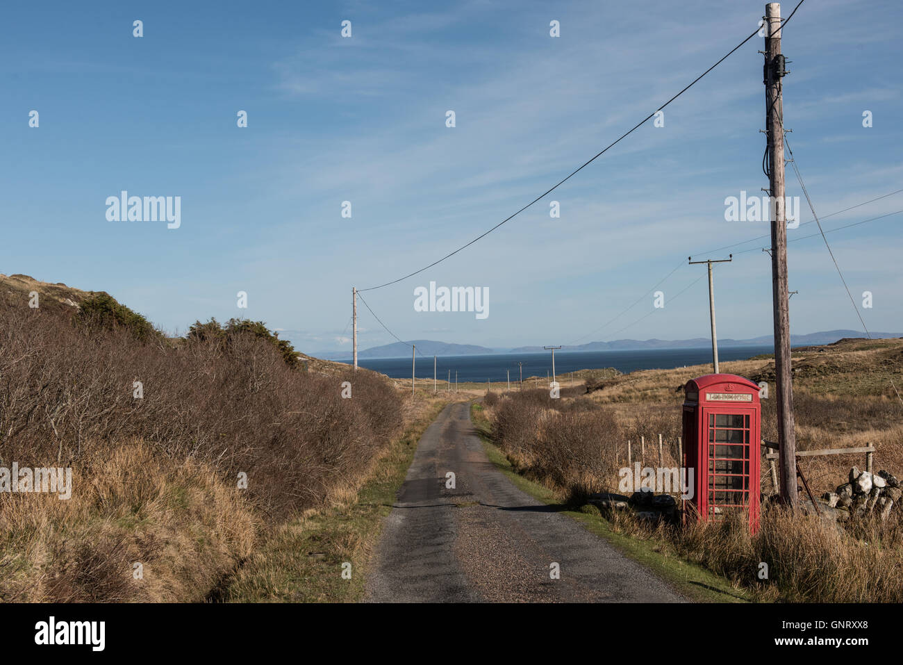 Tobermory, Regno Unito, panorama sull'Isola di Mull in Scozia Foto Stock