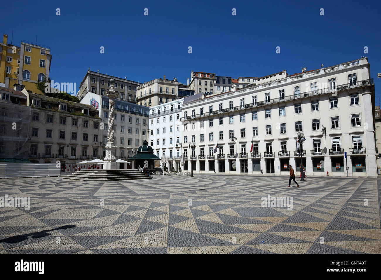 Lisbona, Portogallo, edificio amministrativo della BPI a Praca Do Municipio Foto Stock