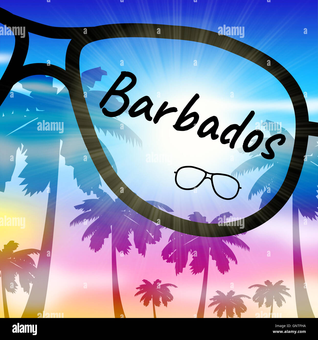 Barbados vacanza indicando vacanza ai Caraibi e lasciare Foto Stock