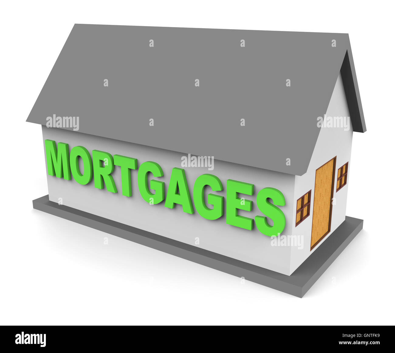 Mutui casa in rappresentanza di mutuo casa 3D Rendering Foto Stock