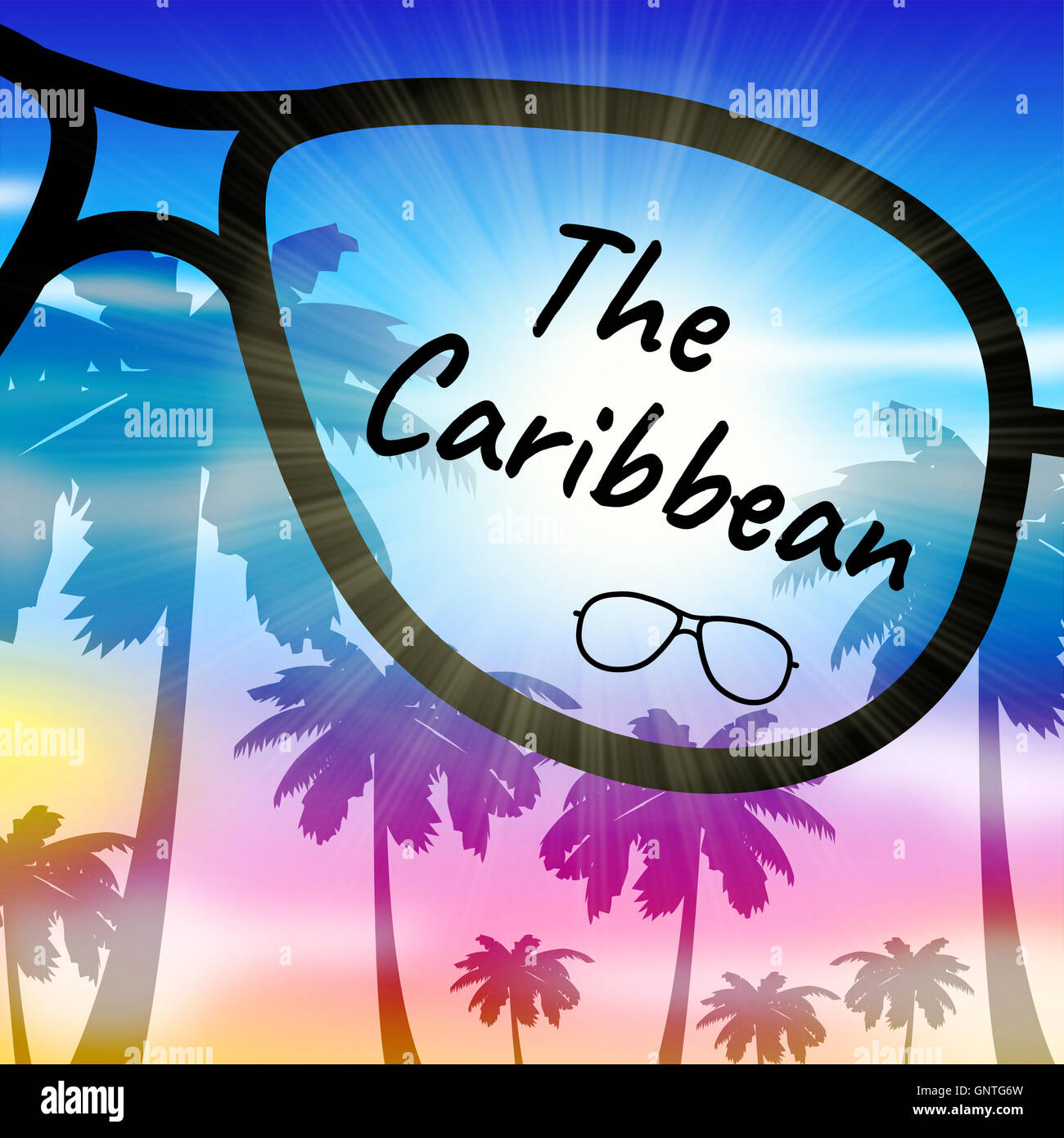 Vacanza ai Caraibi mostra Vacanza tropicale e si rompono Foto Stock
