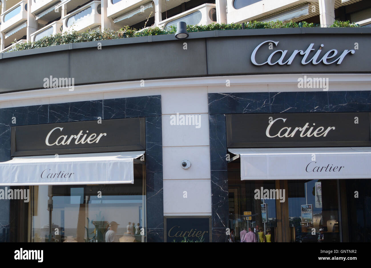 Cartier boutique Cannes Francia Foto Stock