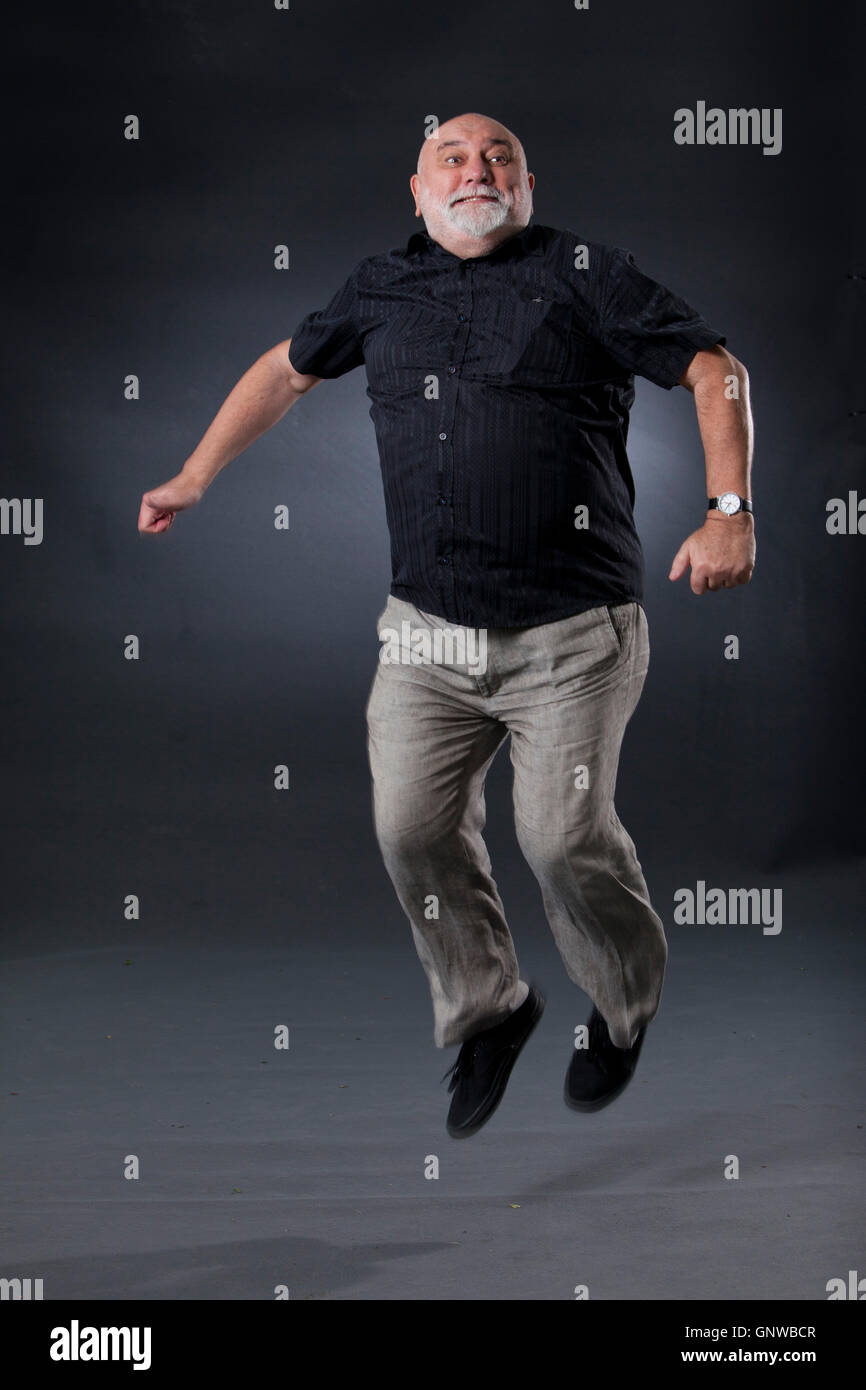 Alexei Sayle David, l'inglese stand-up comedian, attore e autore, a Edinburgh International Book Festival. Edimburgo, Scozia. 14 Agosto 2016 Foto Stock