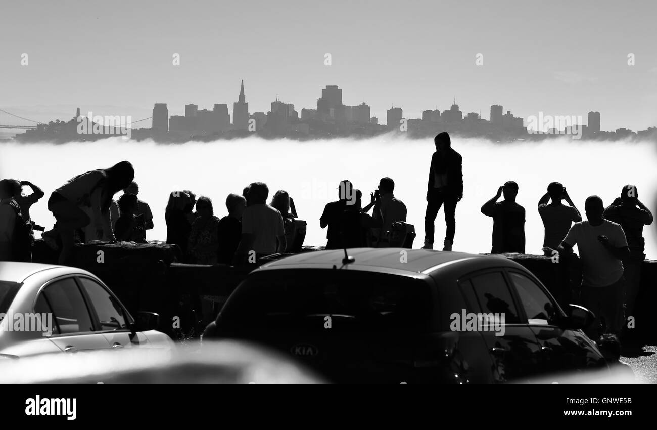 Skyline di San Francisco - monocromatico Foto Stock