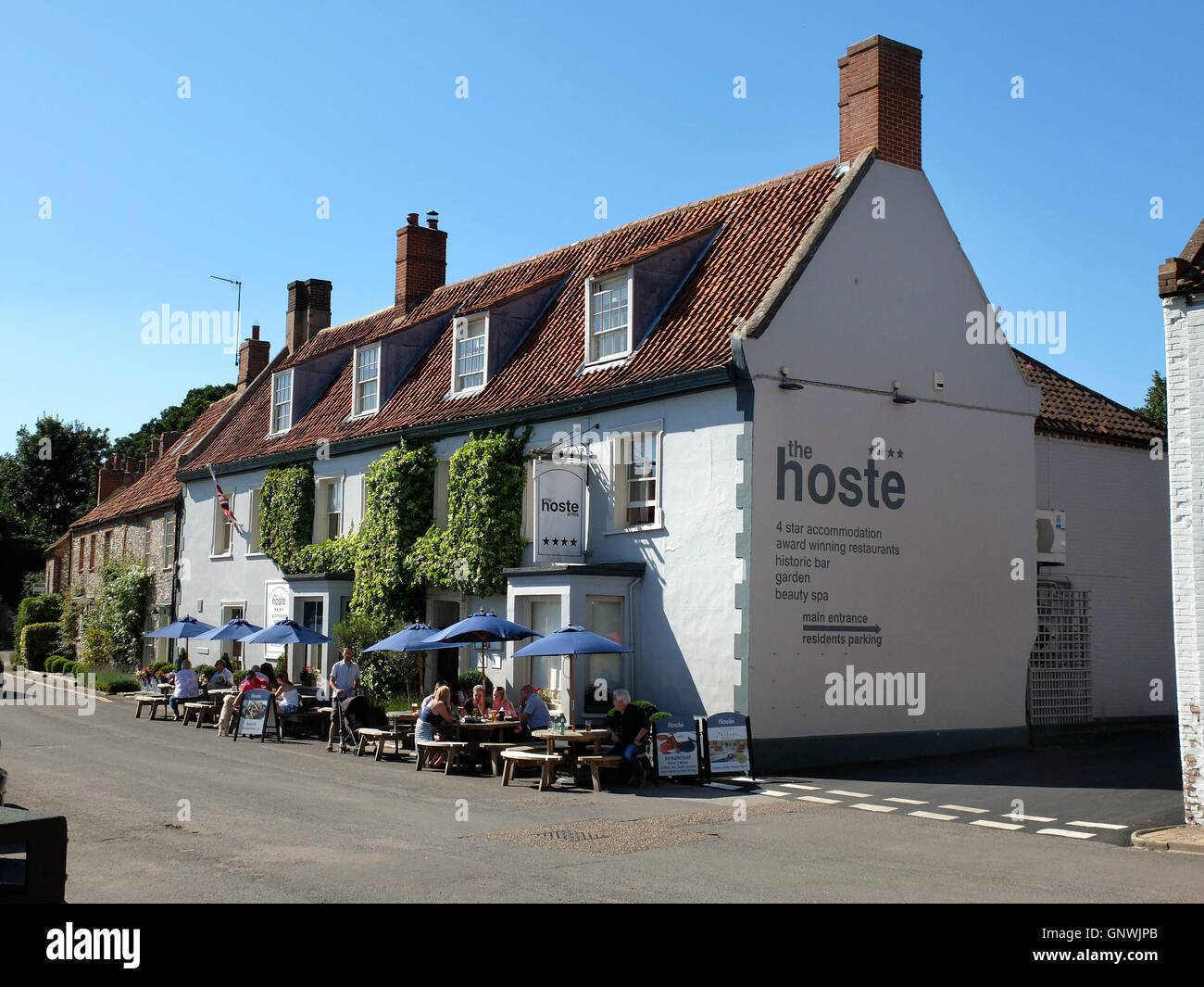 L'Hoste Hotel di lusso e spar in Burnham Market, Norfolk Foto Stock